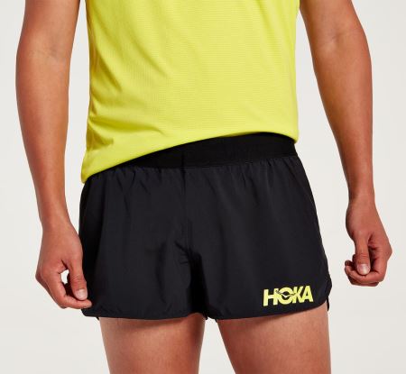 Hoka One One Performance Woven 2" Short - Pantaloni Scurti Barbati Negrii | RO-JNCZt7S